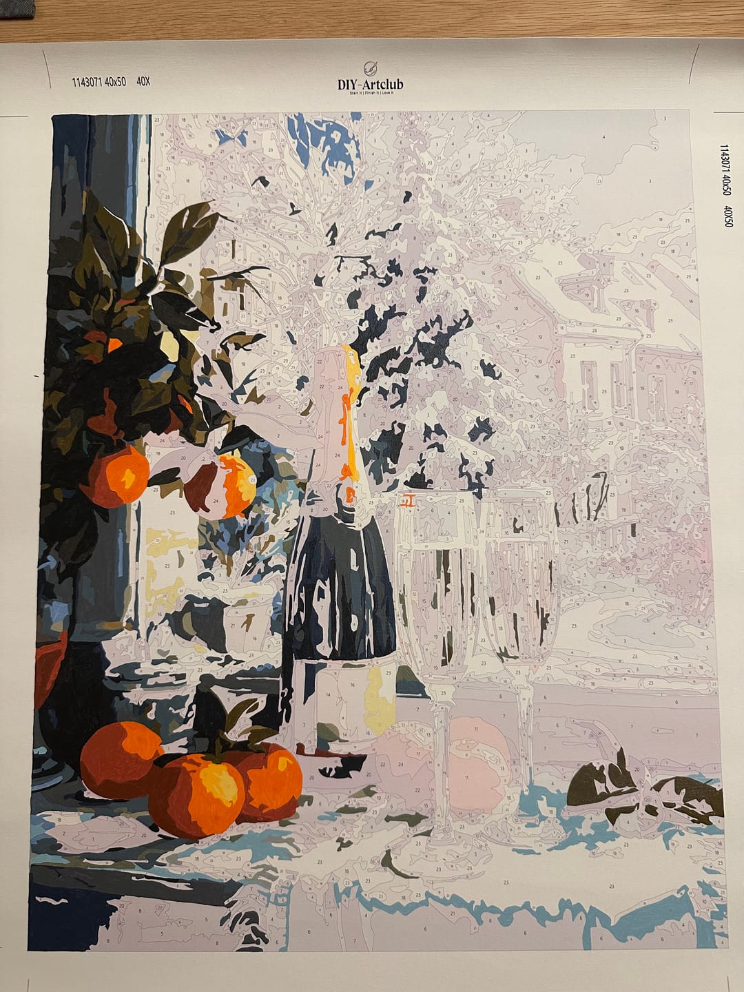 Customer photo review of Christmas Champagne | Paint by Number
