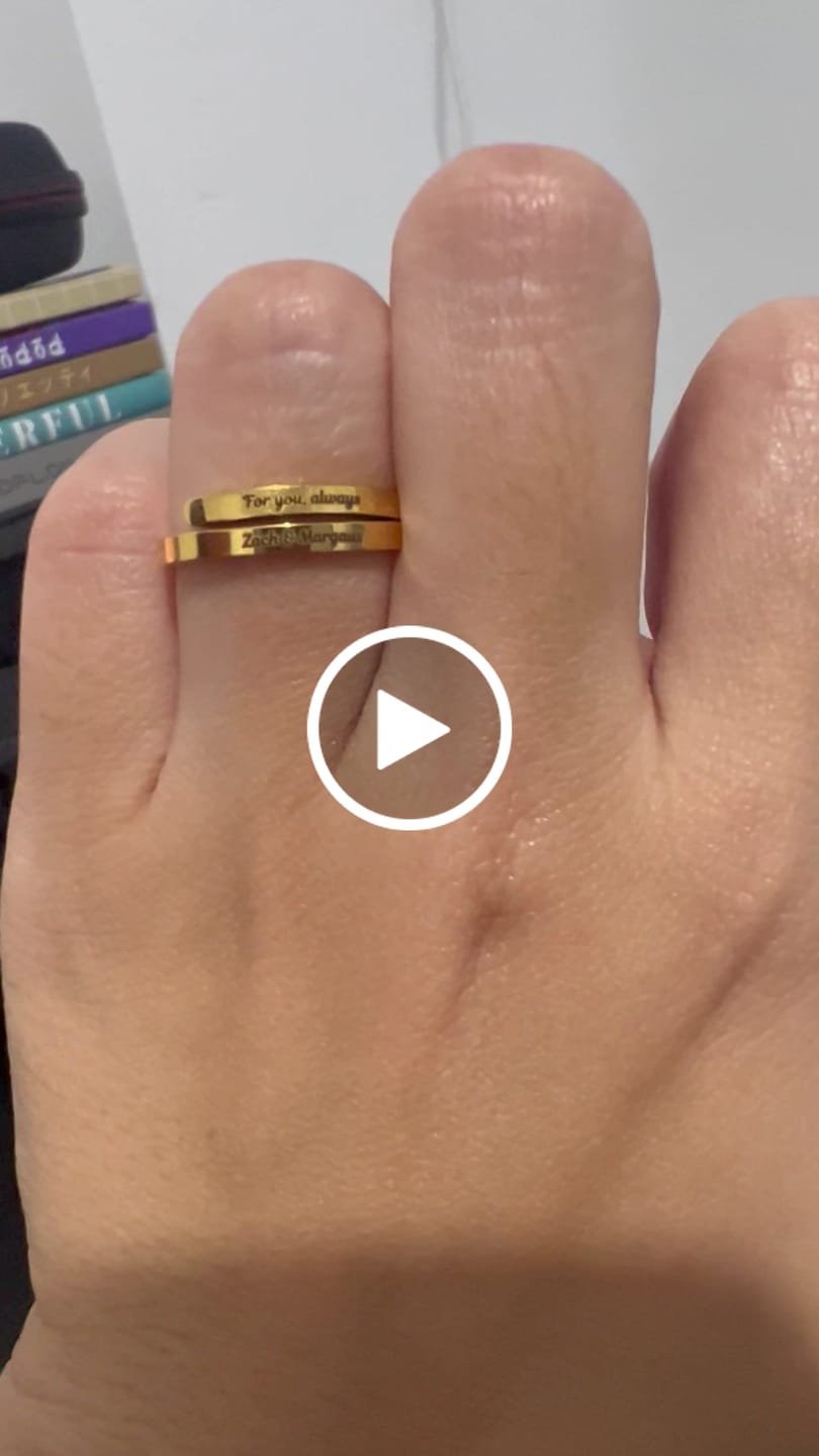 Customer video review of Printave™ Personalized 2 Layers Ring