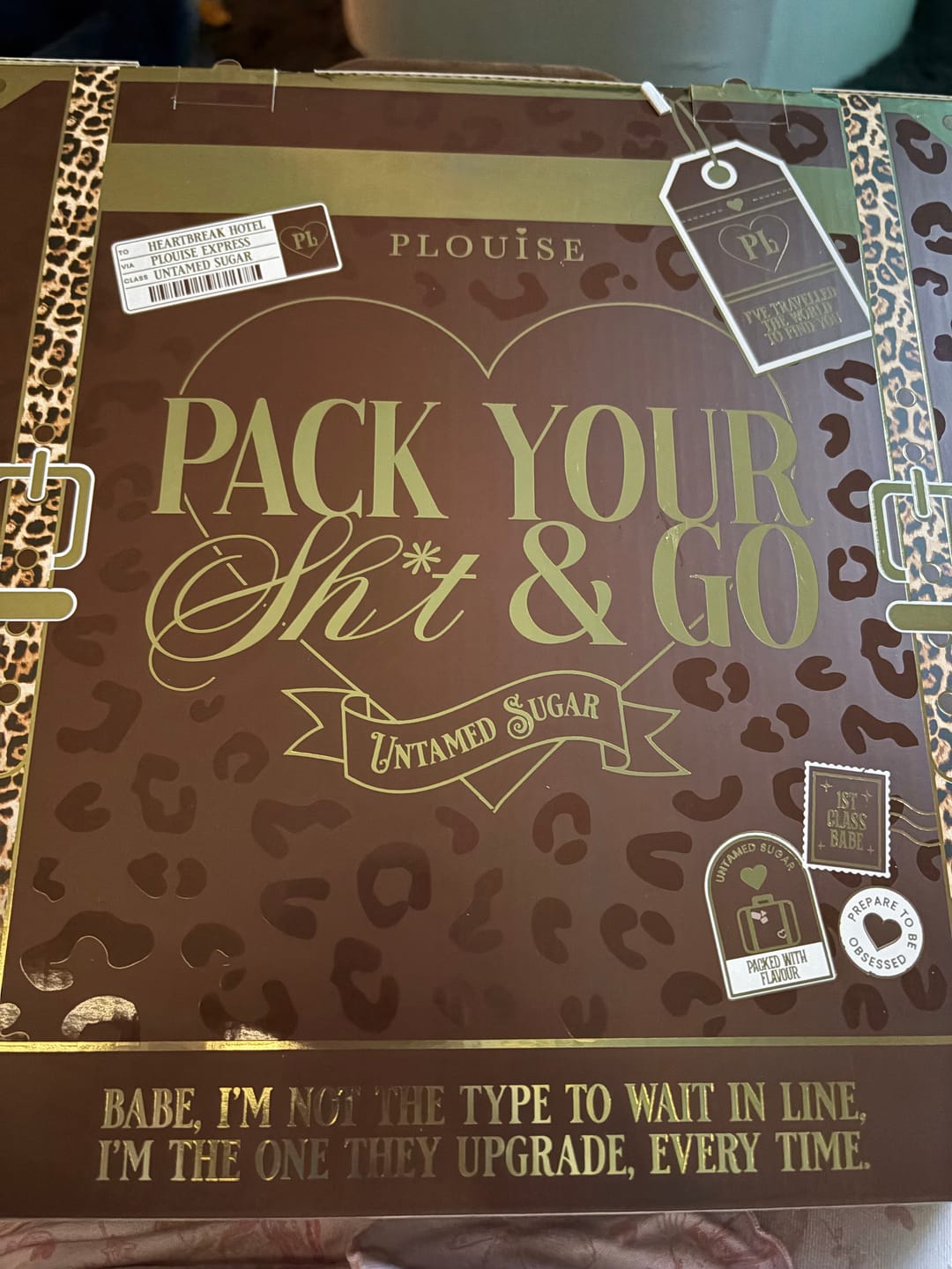 Customer photo review of Cheetah Pack Your Shit & Go Suitcase Bundle