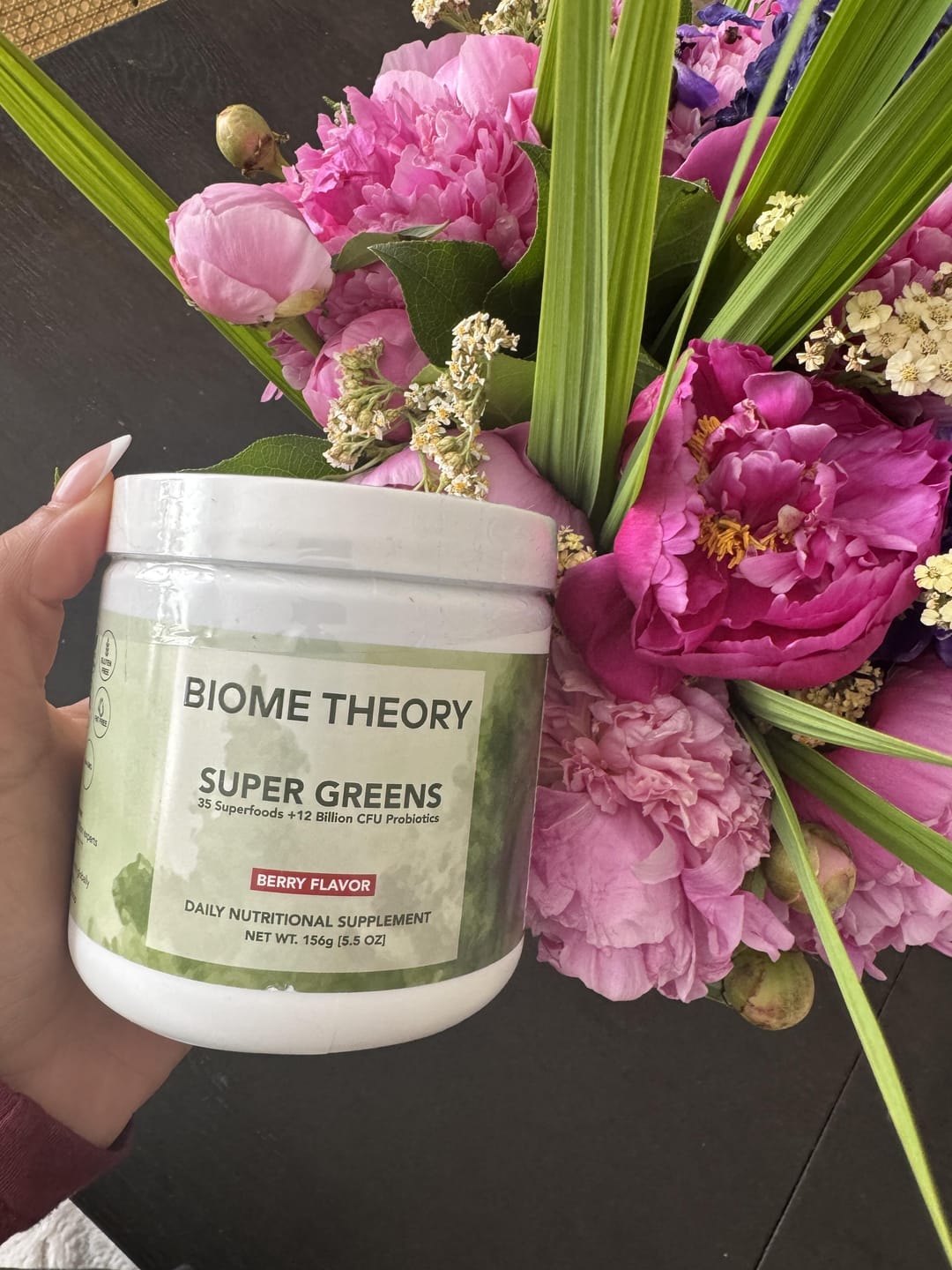 Customer photo review of Biome Theory Super Greens (Berry Flavor)