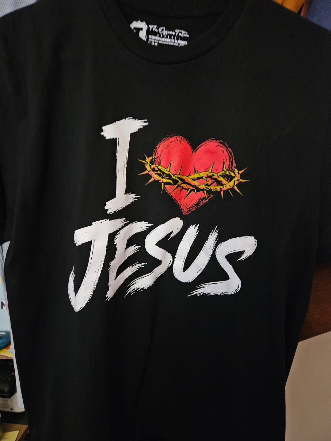 Customer photo review of I Love Jesus T-shirt