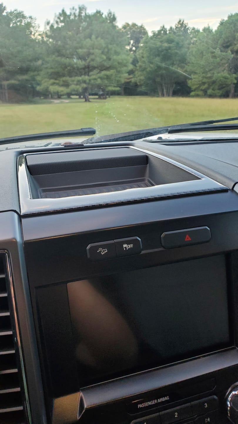 Customer photo review of Real Carbon Fiber Center Console Dashboard Storage Trim Overlay | 2015-2020 F150