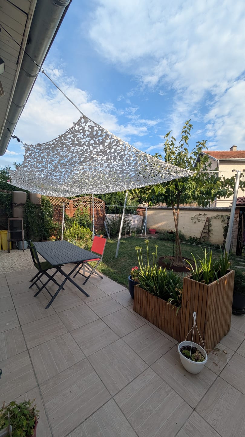 Customer photo review of Filet de camouflage renforcé blanc