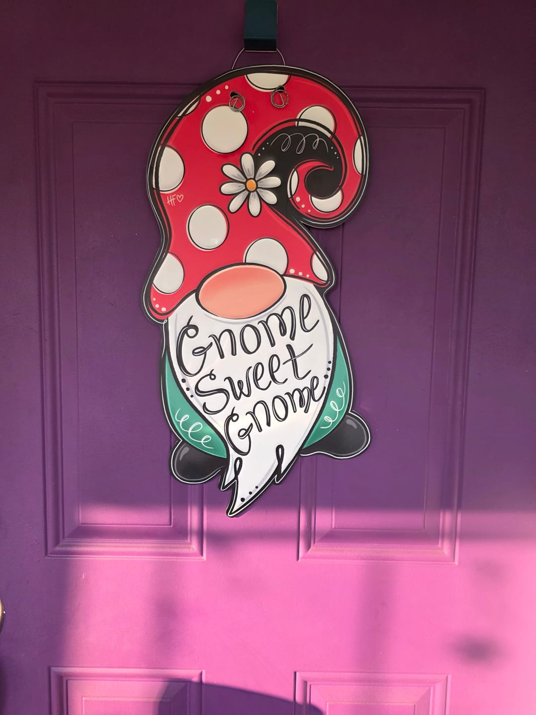 Customer photo review of Candy Corn Hello Fall Door Hanger