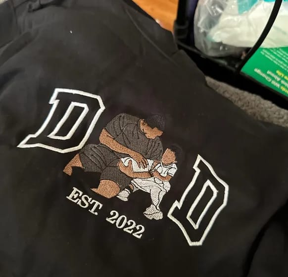 Customer photo review of Custom Photo Embroidered Sweatshirt for DAD