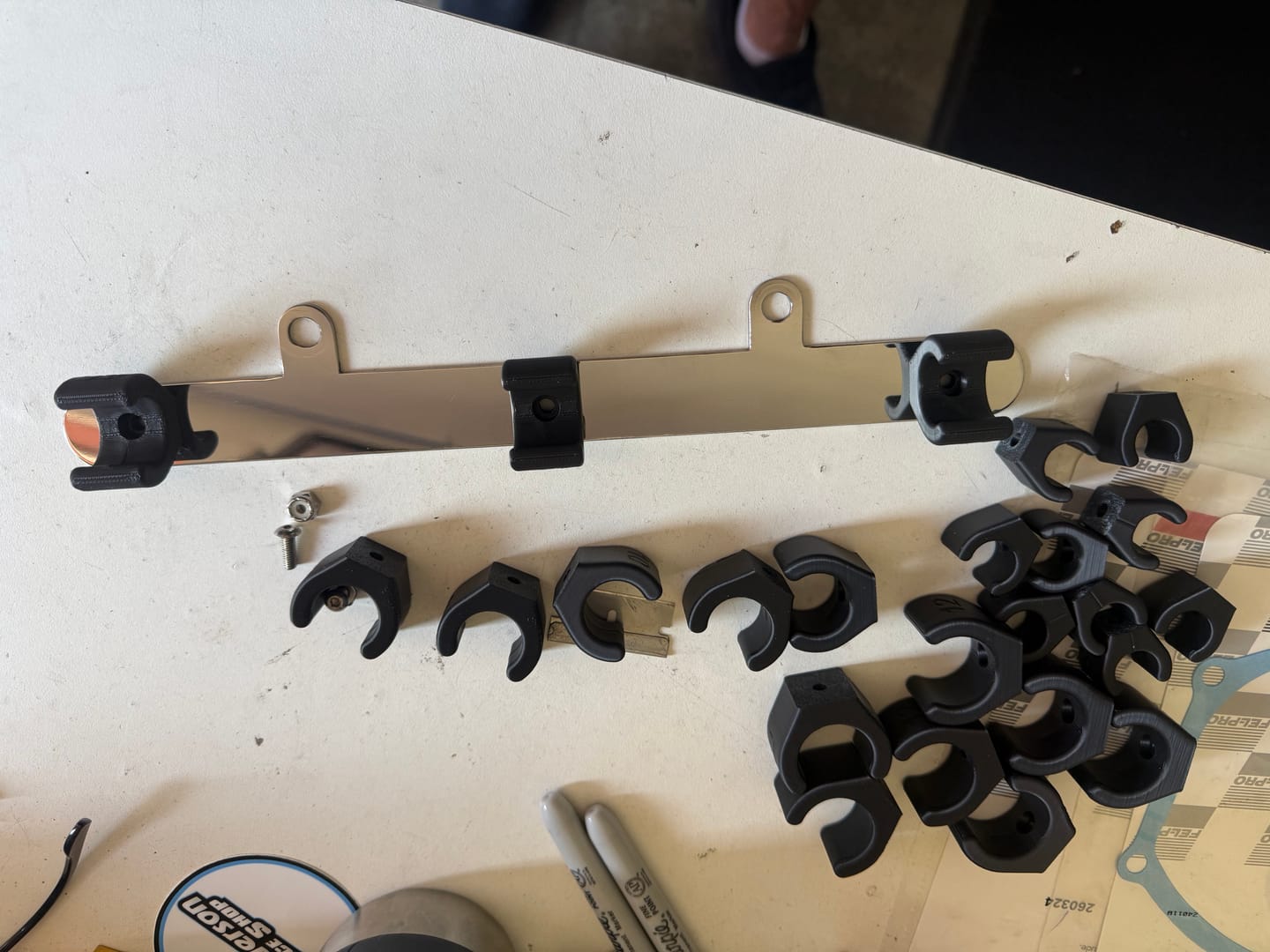 Customer photo review of Single Flat Base AN Hose Clamps