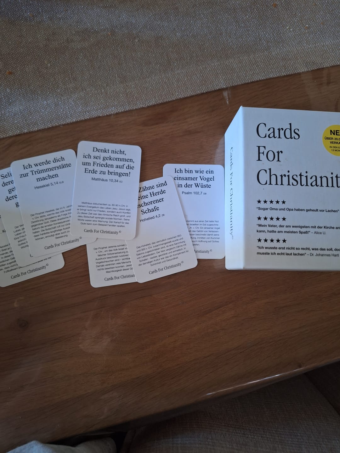 Customer photo review of Cards For Christianity
