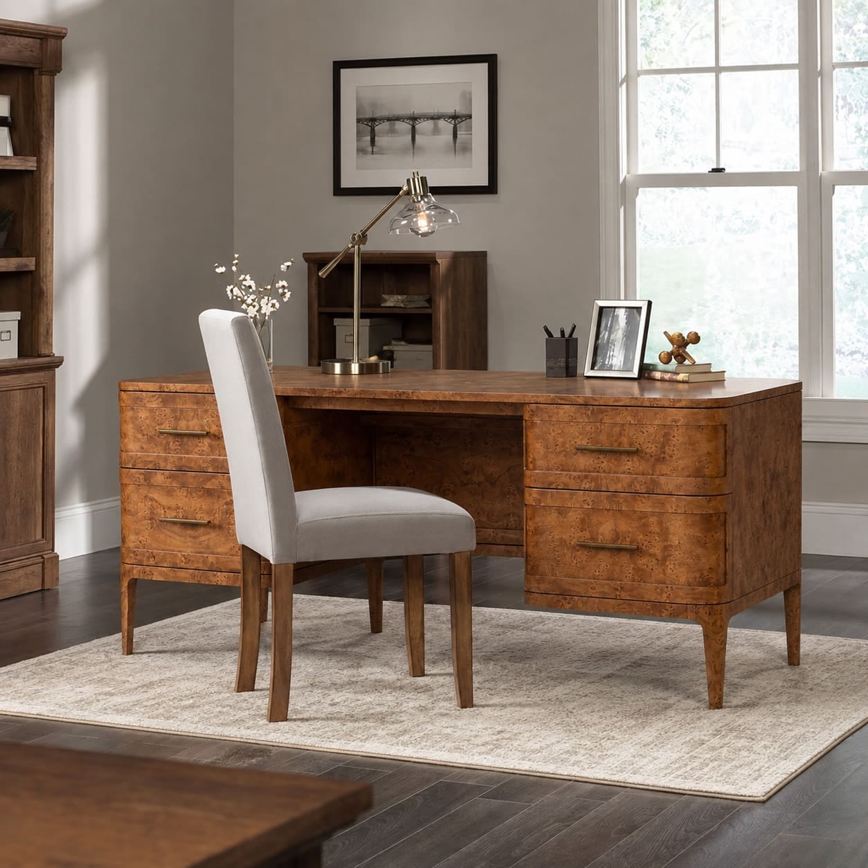 Customer photo review of Montclair Burlen Executive Desk