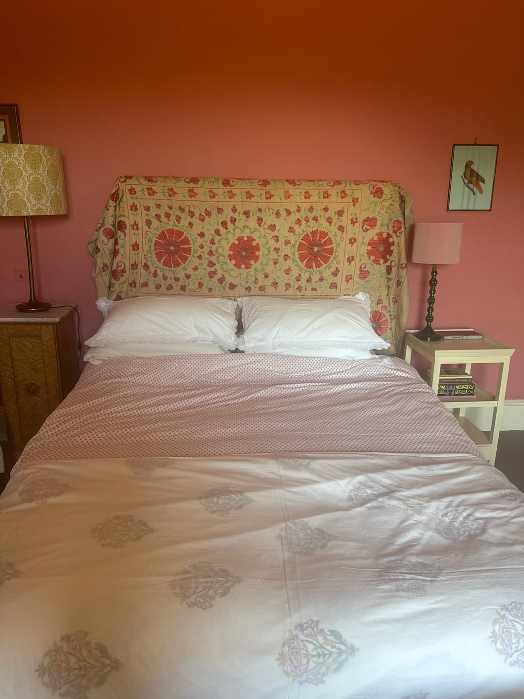 Customer photo review of Lush Bloom Organic Muslin Blanket — Hand Block Printed