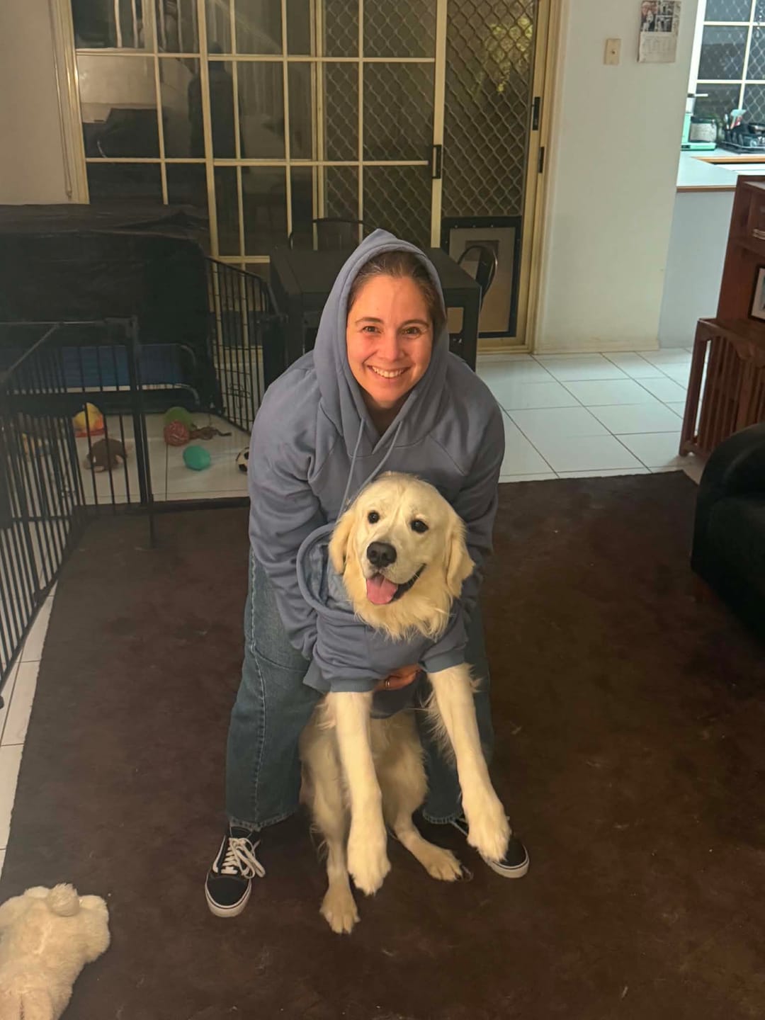Customer photo review of Essential Human Hoodie - Slate Blue