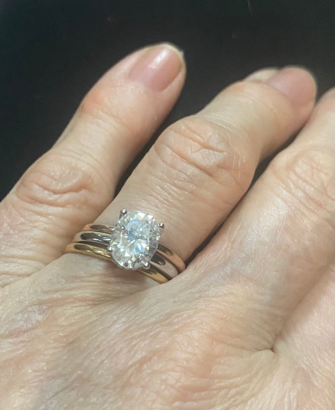 Customer photo review of 2 ct The Elara Moissanite Diamond Ring
