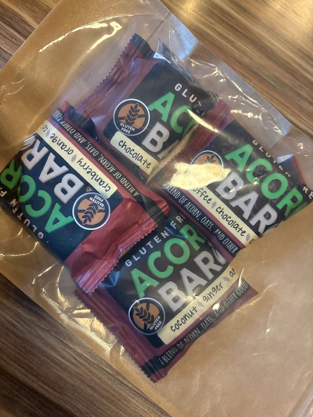Customer photo review of AcornBar - Purely Vegan, Dairy-Free & Gluten-Free Gourmet Snack Bars