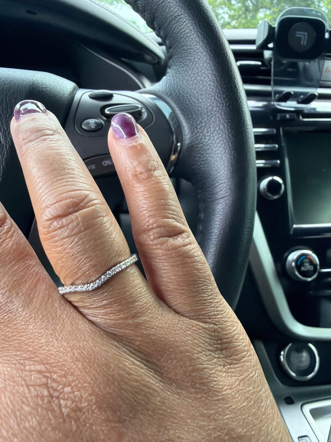 Customer photo review of Wishbone CZ Eternity Ring in Sterling Silver