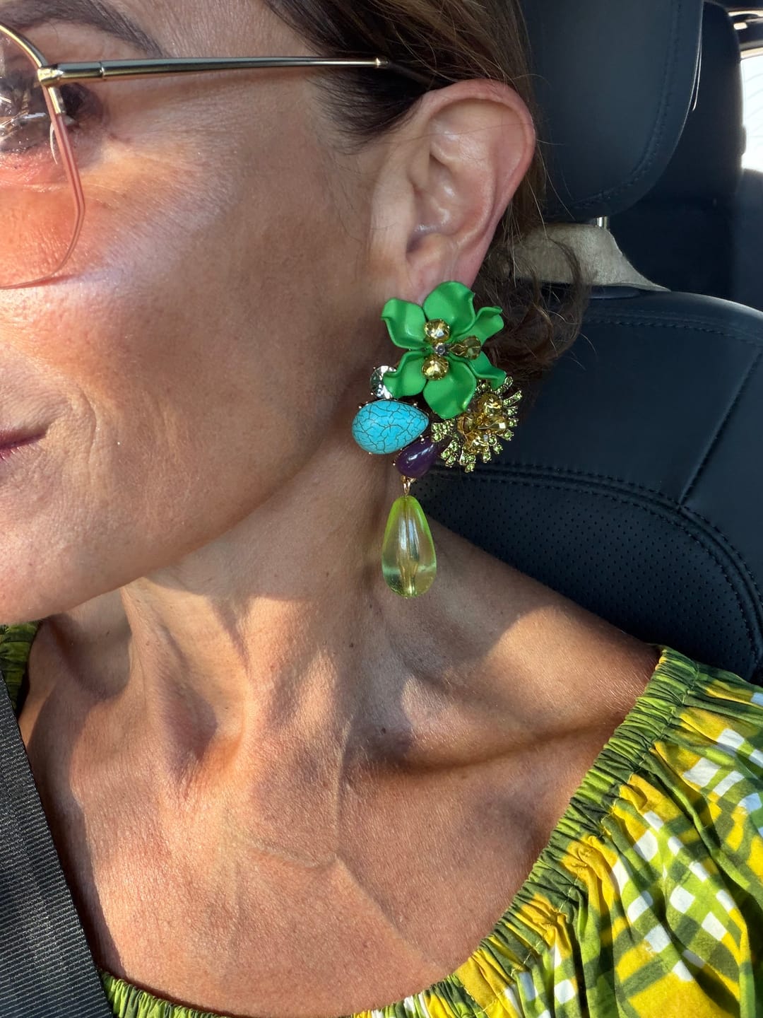 Customer photo review of GardenMuse Drop Earrings