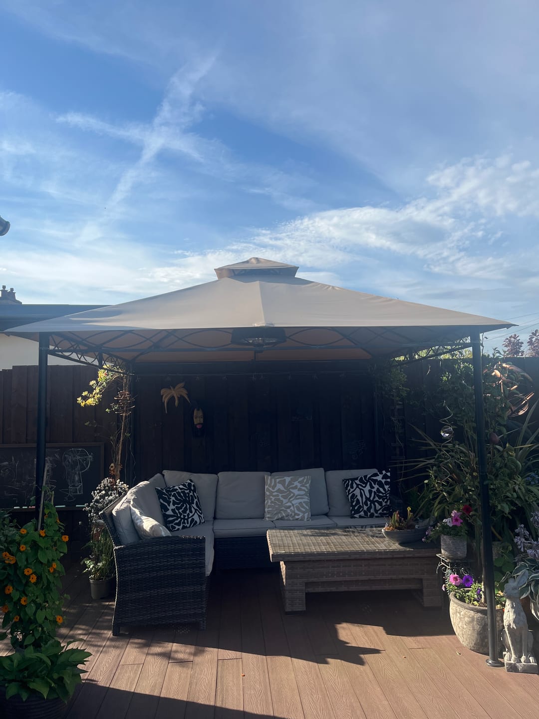 Customer photo review of Marco Polo Replacement Gazebo Canopy | Mocha & Grey | 3x3m & 4x3m