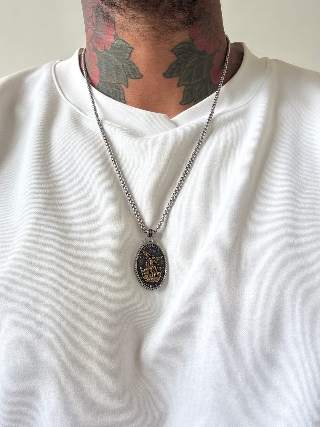 Customer photo review of ST. MICHAELS BADGE.
