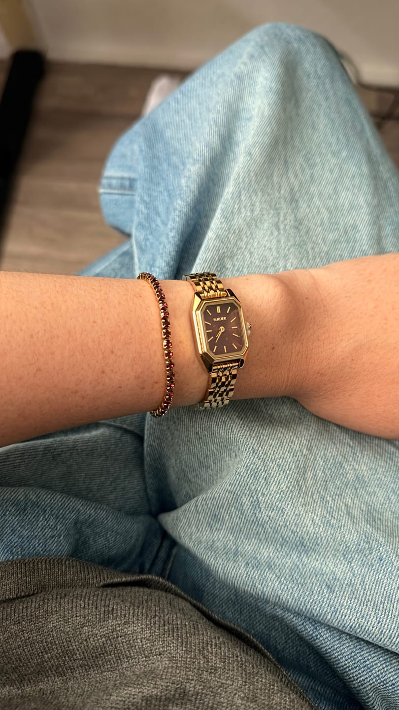 Customer photo review of Ava Gold Burgundy