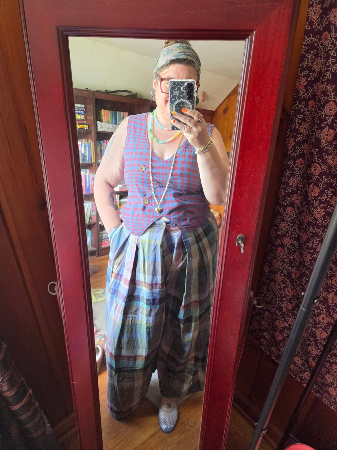 Customer photo review of FRIDA PANTS | MIST CHEX