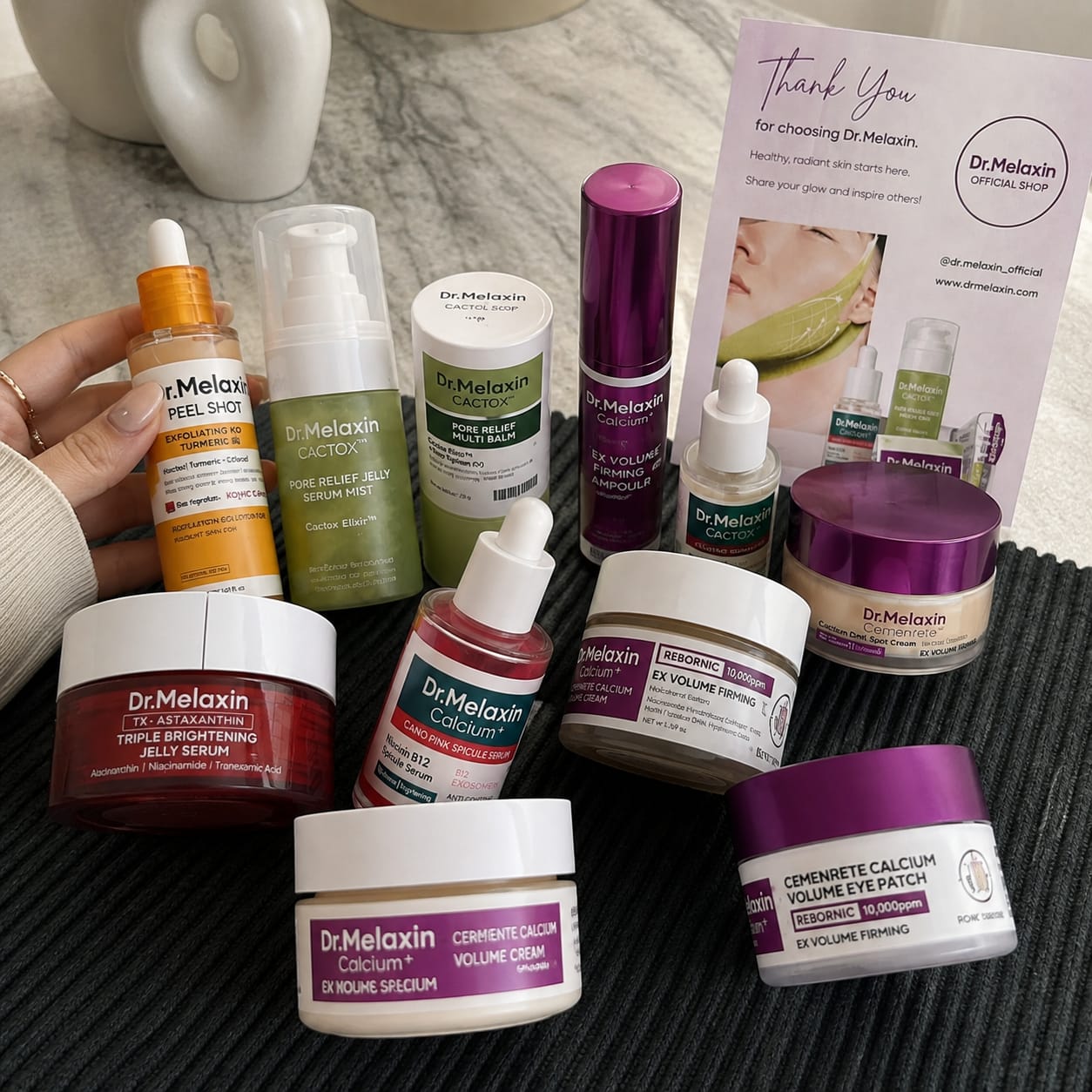 Customer photo review of Dr. Melaxin Glass Skin Routine Set Brighten, Smooth & Firm
