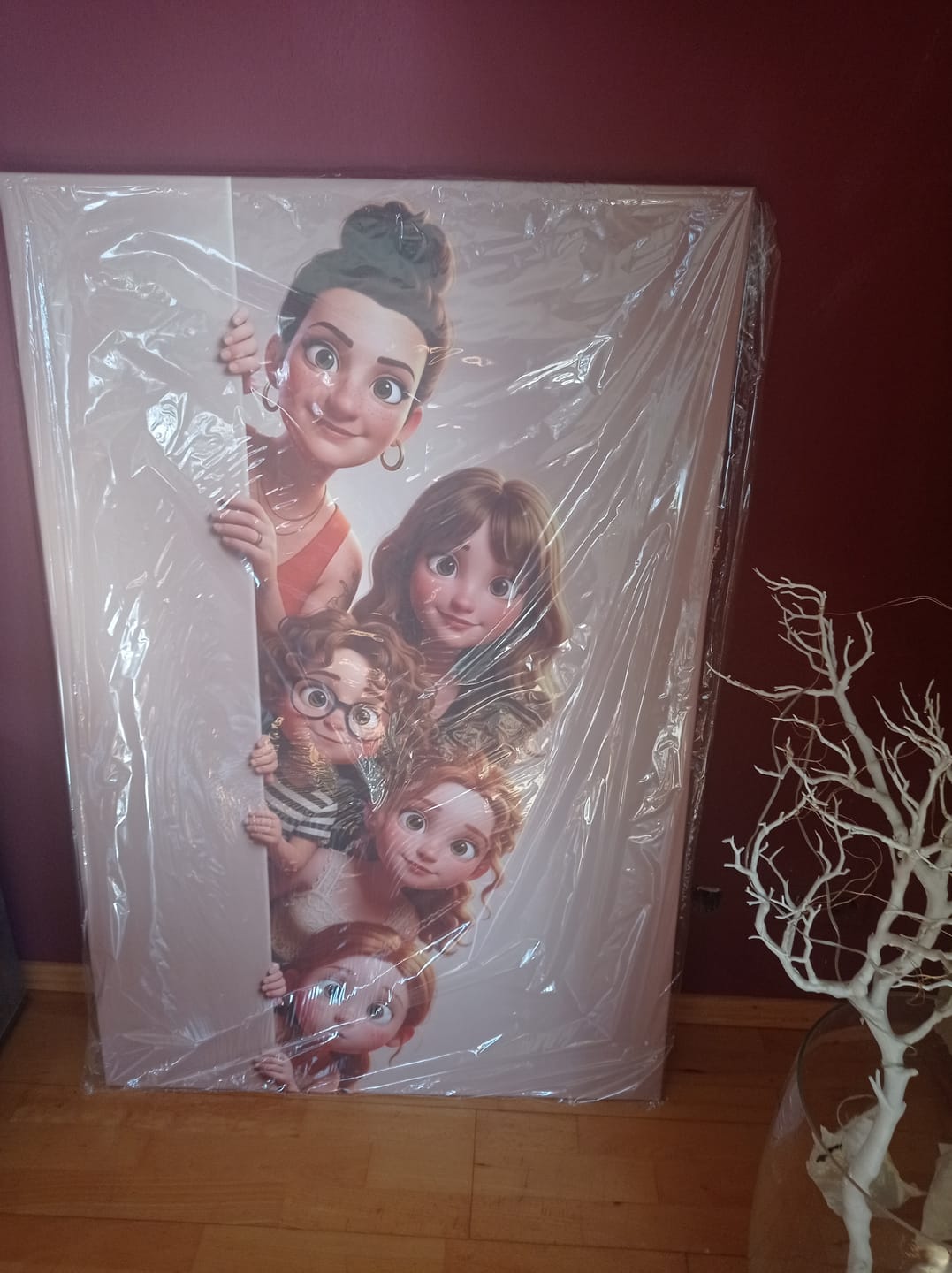 Customer photo review of Personalisierte Leinwand - Animiert hinter der Wand
