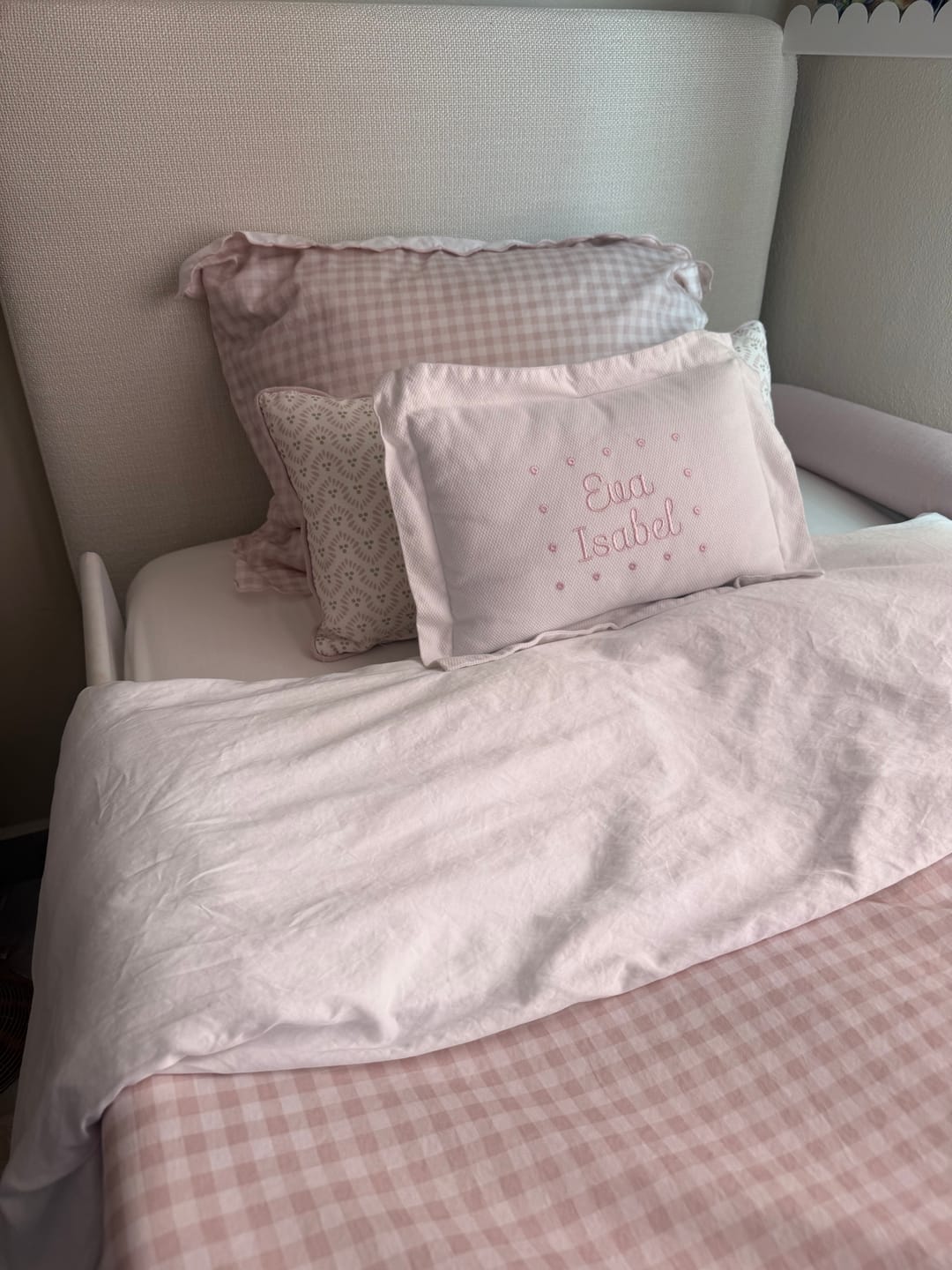Customer photo review of Picnic Gingham Twin Set - Pink
