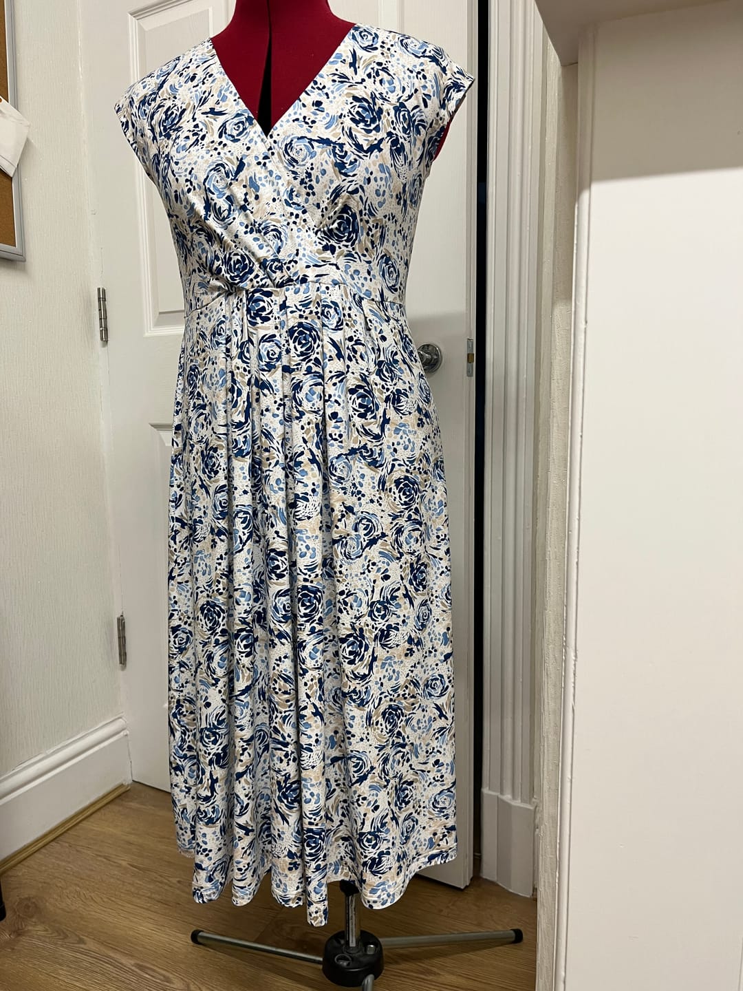 Customer photo review of Painterly Blooms Viscose Jersey Fabric