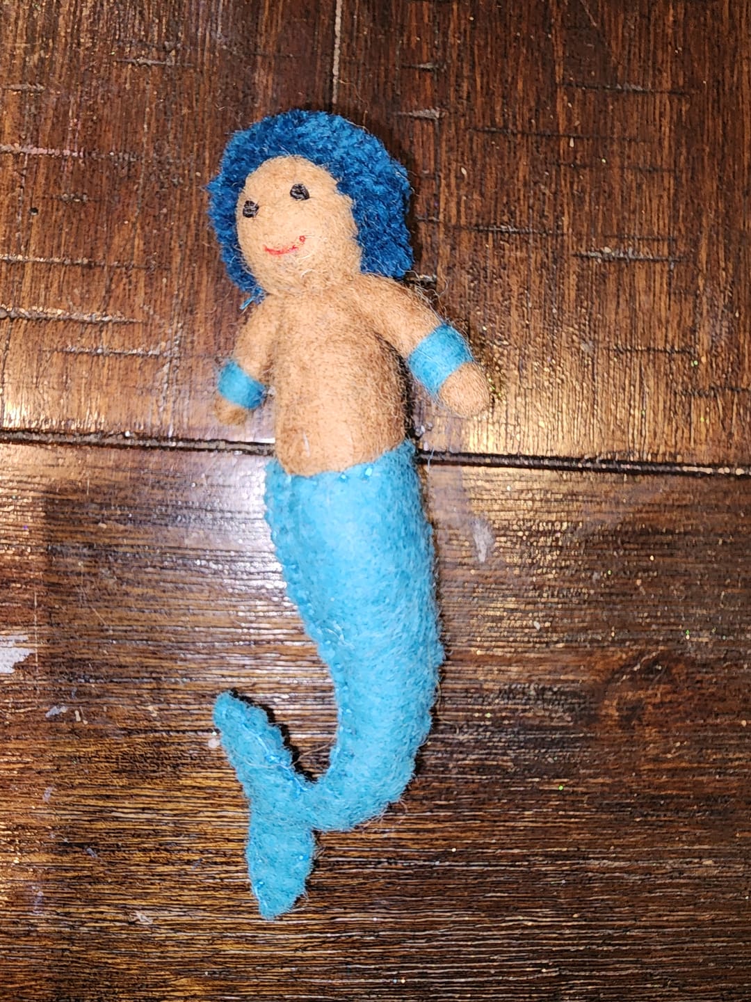 Customer photo review of Felt Coral Merman Hanging - Blue Tail