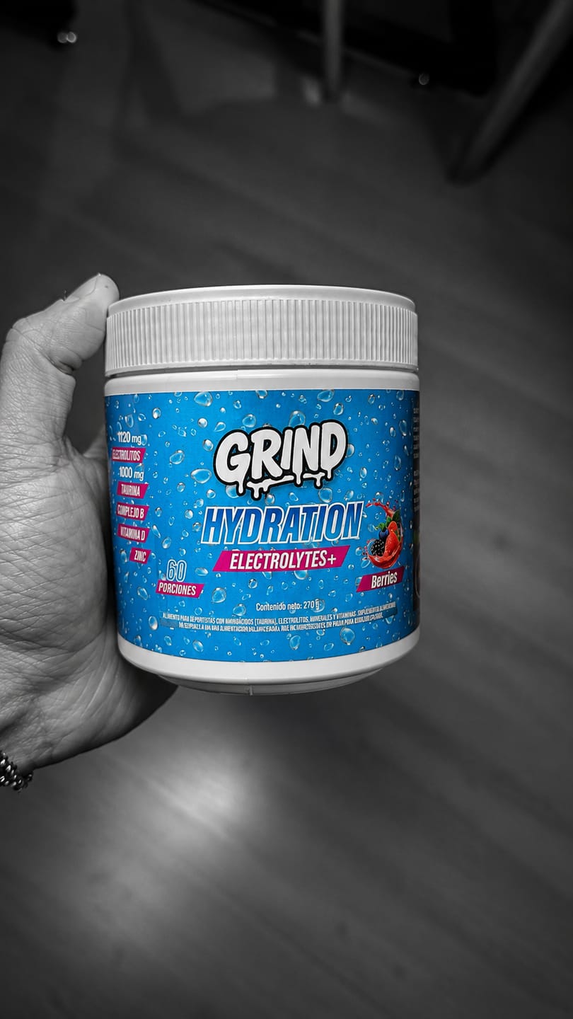 Customer photo review of Grind Hydration | Electrolitos Premium – 60 Porciones ( Sabor Berries)