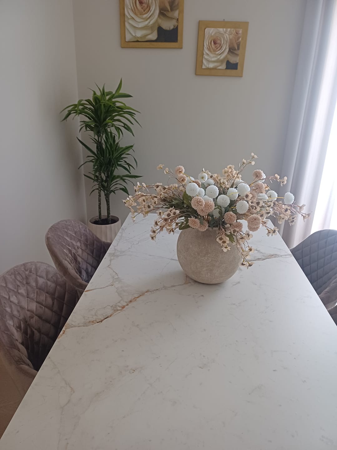 Customer photo review of Wax Arrangement - Beige mix