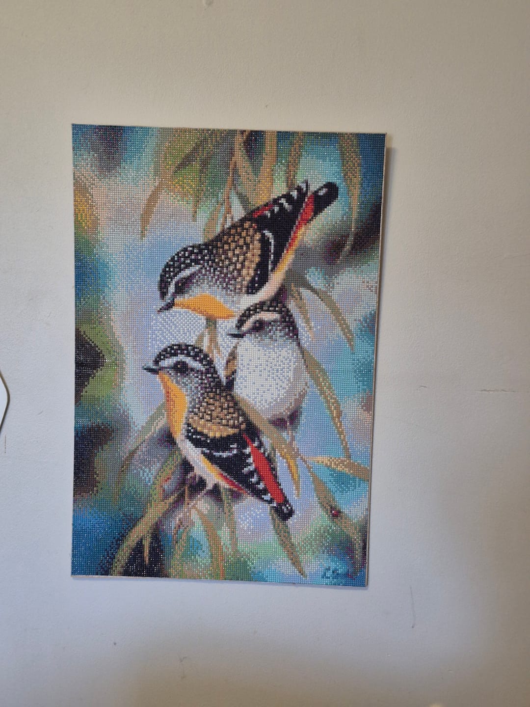 Customer photo review of Potted Pardolotes - Full Drill Diamond Painting Kit
