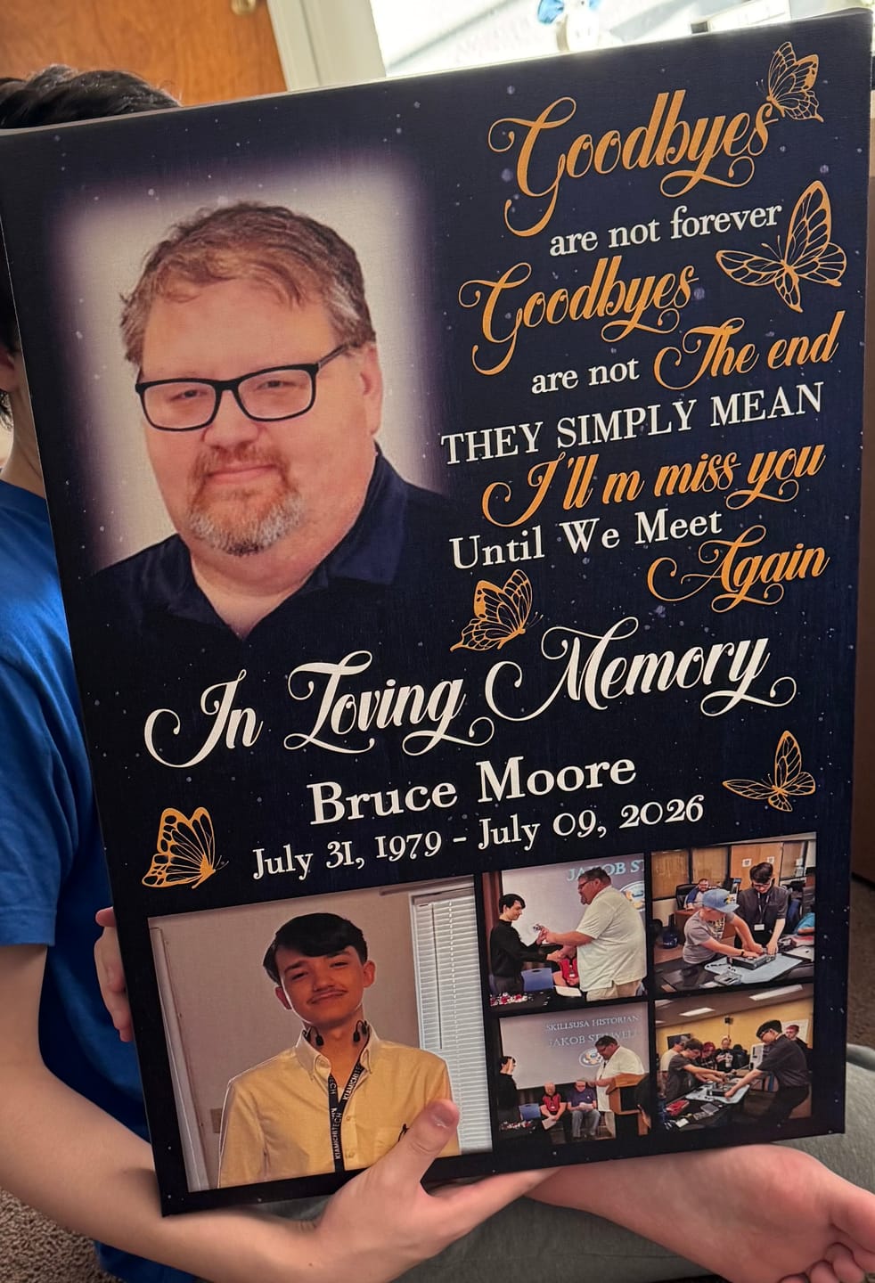 Customer photo review of Personalized Canvas Prints, Custom Photo, Memorial Gifts, Sympathy Gifts, Loss Of Dad, Loss Of Mom Goodbyes Are Not Forever Dem Canvas
