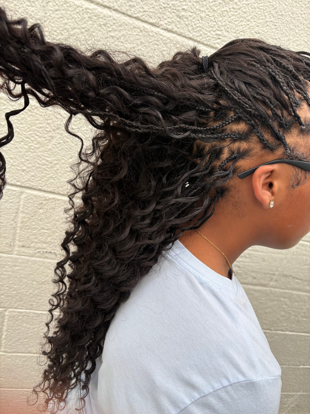 Customer photo review of Human Crochet Hair Deep Wave for Miracle Knots