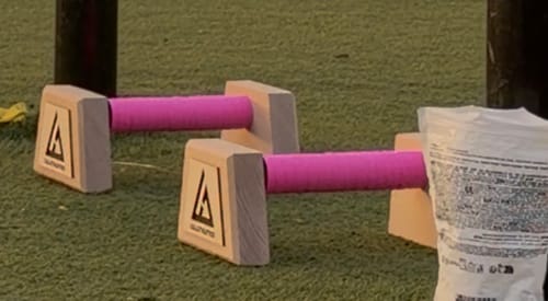 Customer photo review of Wooden Parallettes MEDIUM