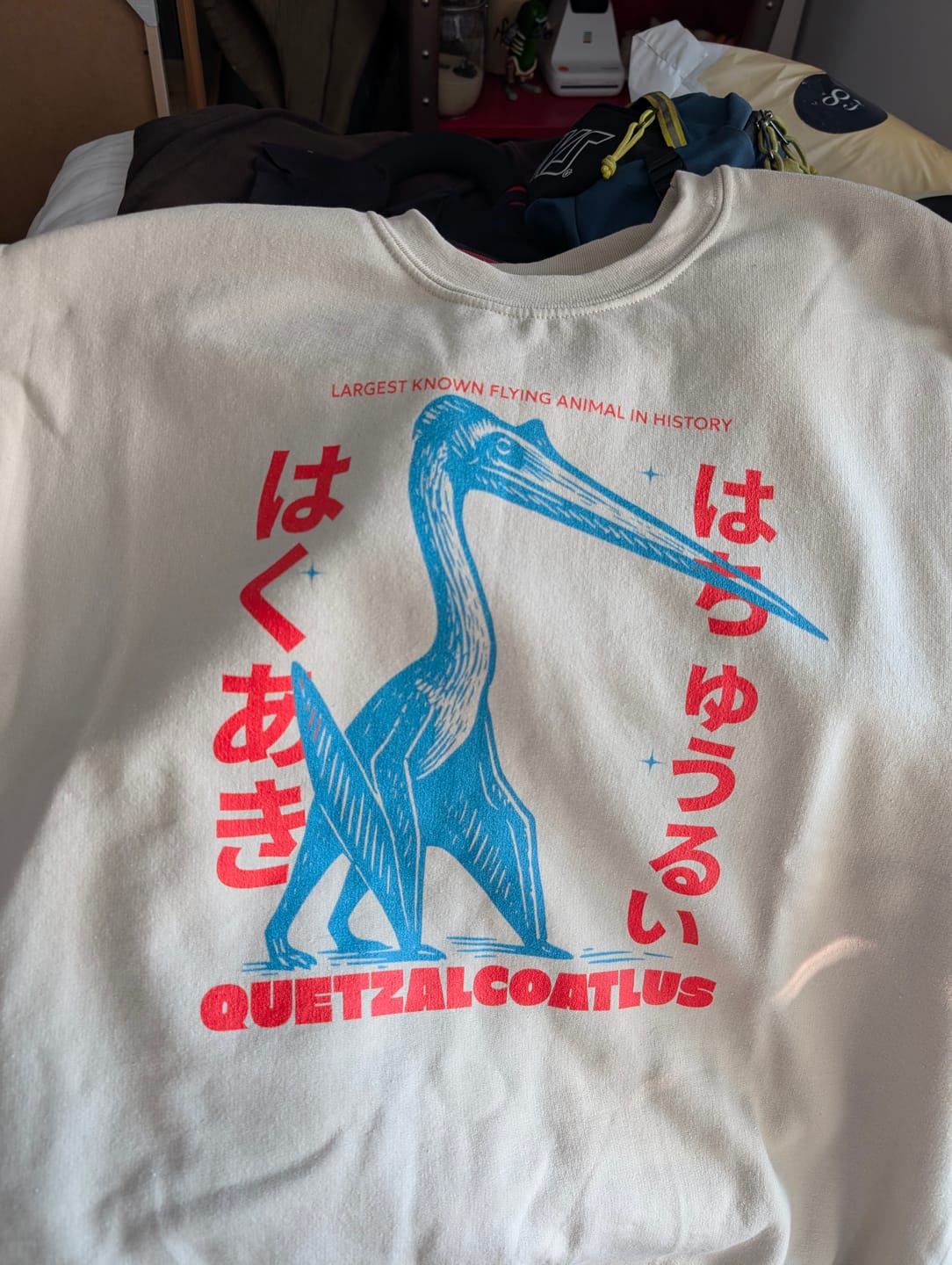 Customer photo review of Quetzalcoatlus Japanese Vintage Crewneck