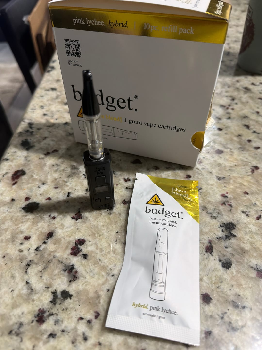 Customer photo review of 1 Gram THCA Blend Vape Cartridge | Pink Lychee - Hybrid