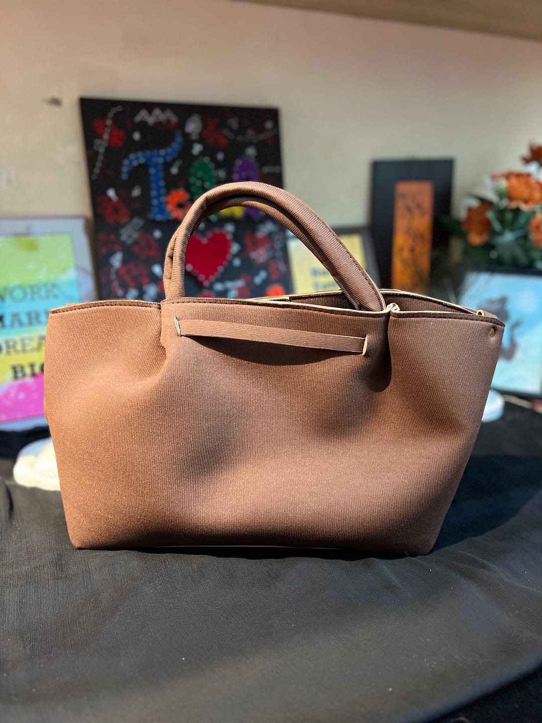 Customer photo review of Polene Brown Belle The Tote Bag