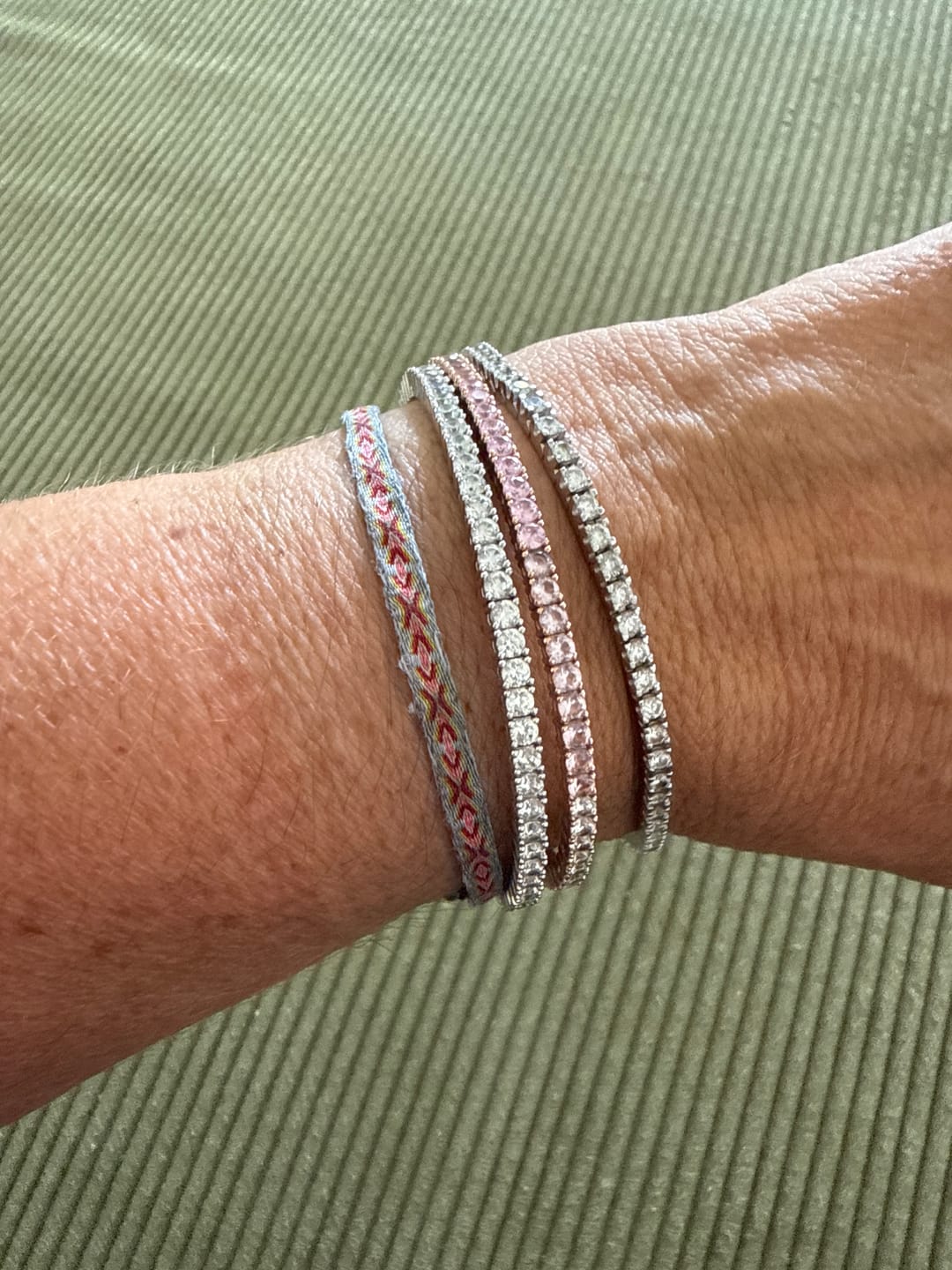 Customer photo review of Bracciale Tennis Memory con Cubic Zirconia