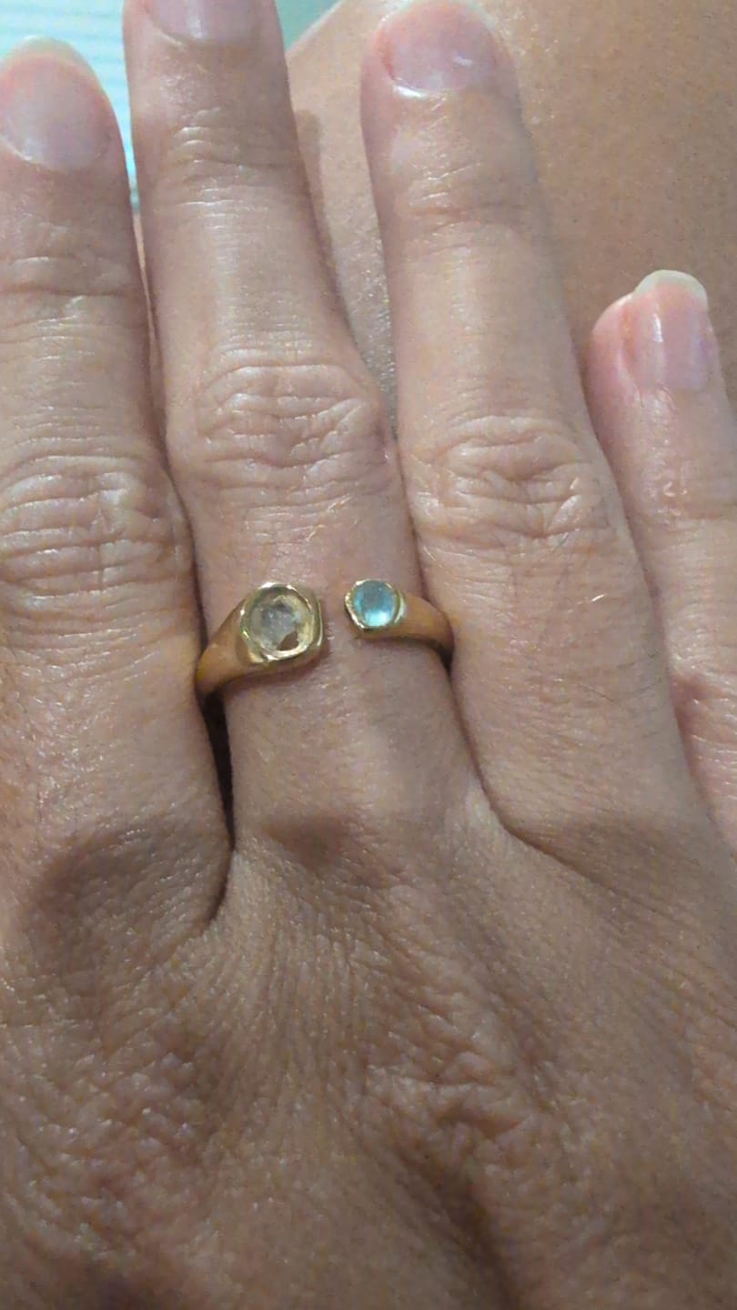 Customer photo review of Vintage Aquamarine Wrap Ring
