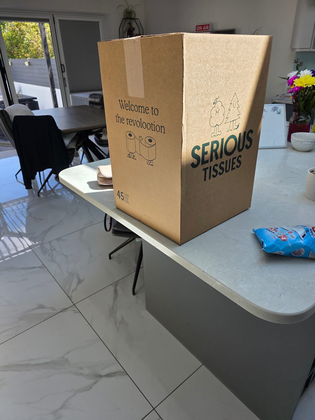 Customer photo review of 100% Recycled Toilet Paper