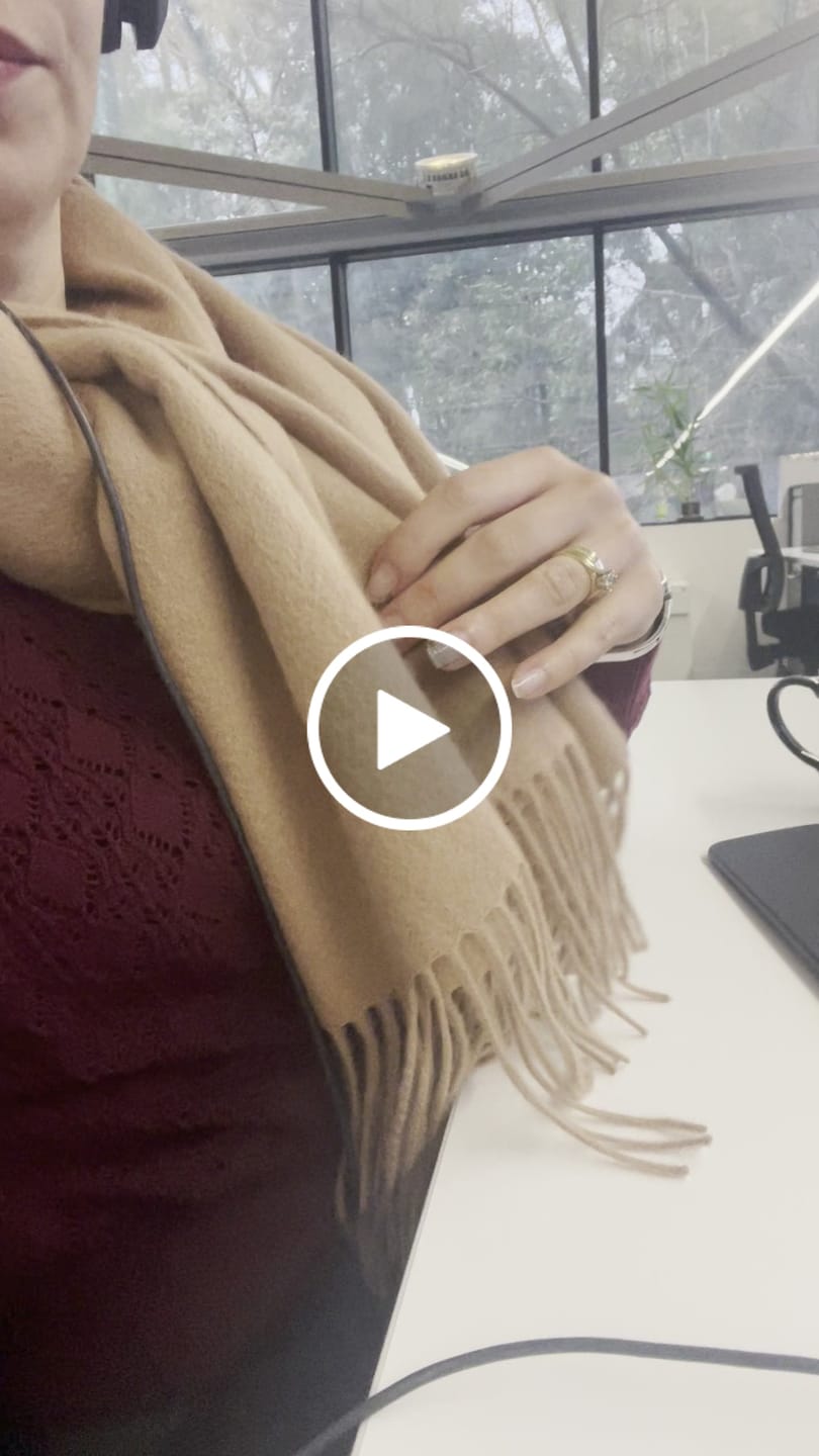 Customer video review of 100% Australian Merino Wool Scarf  | Solid Scarf- Camel No. 1