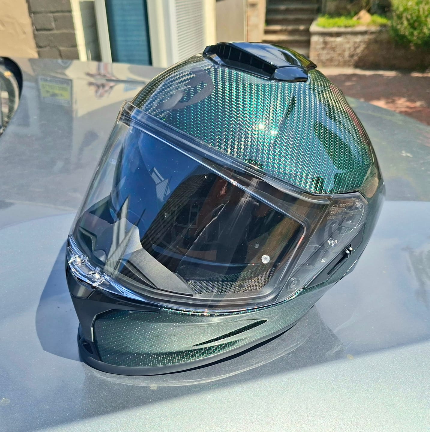 Customer photo review of D.O.T. & ECE Daytona Viper- Green Carbon Fiber