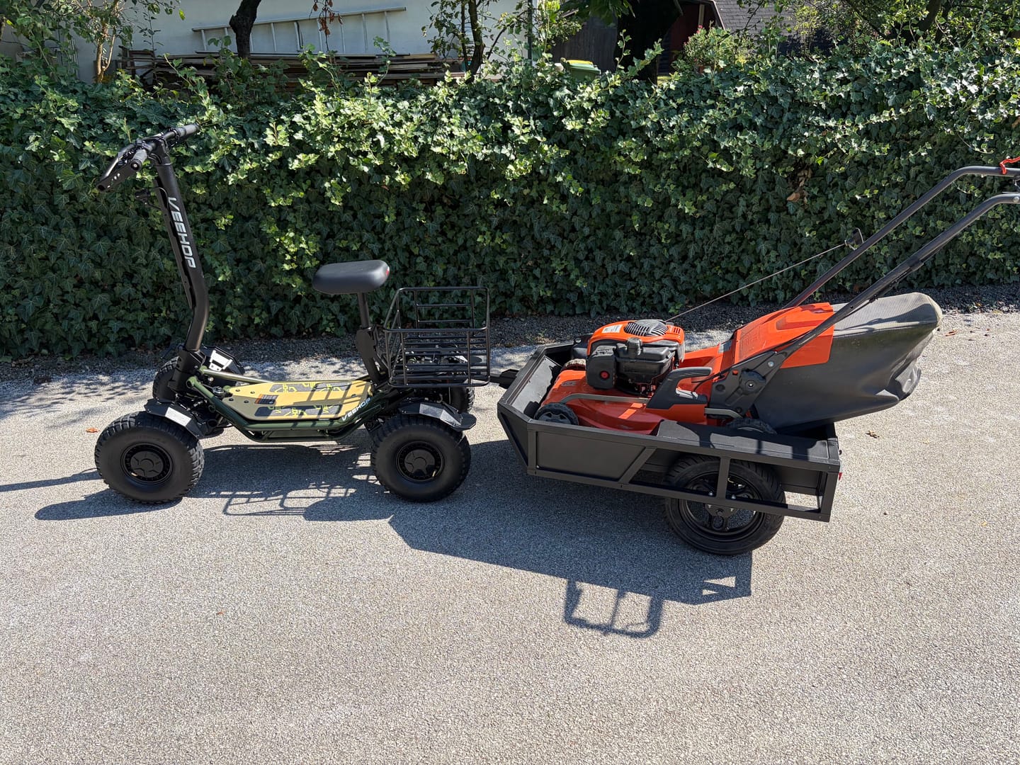 Customer photo review of Remorque utilitaire pour trottinette 4WD Veehop