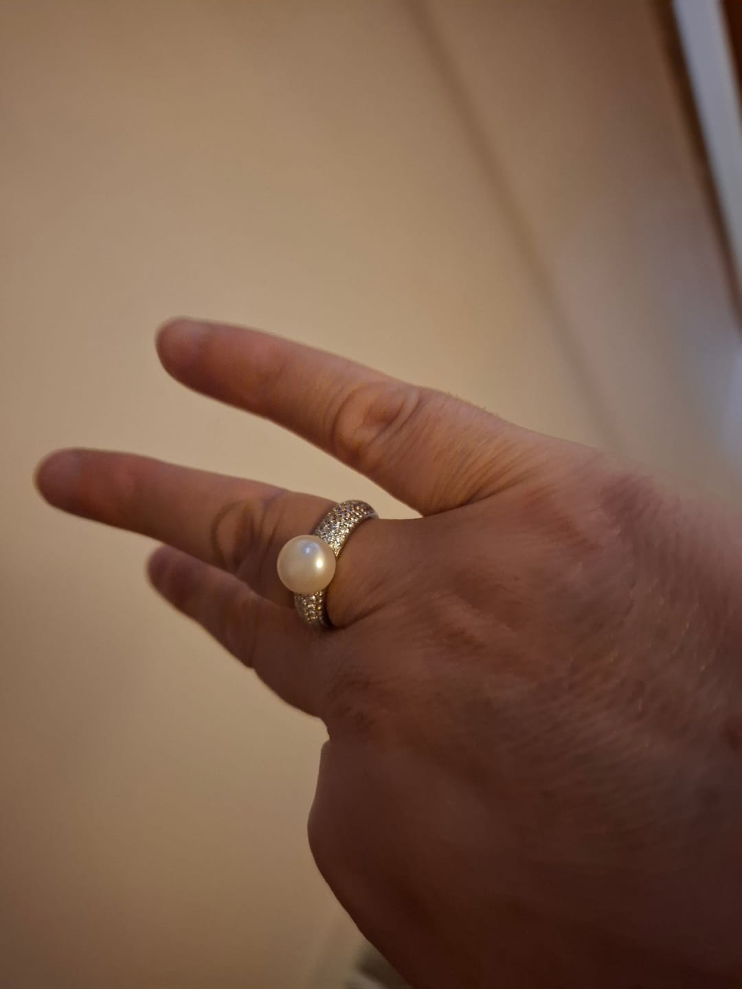 Customer photo review of Anello Veretta con Cubic Zirconia