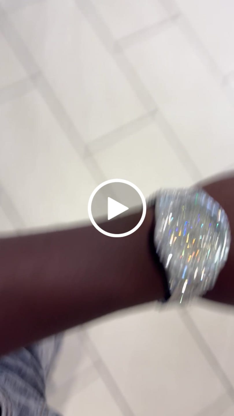 Customer video review of Arabic Dial Diamond Simulant Watch - Silver