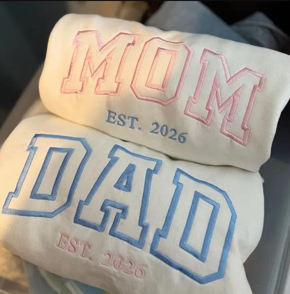 Customer photo review of Custom Embroidered Comfort Colors Grandma and Grandpa Sweatshirt, Gift for Grandma/Grandpa