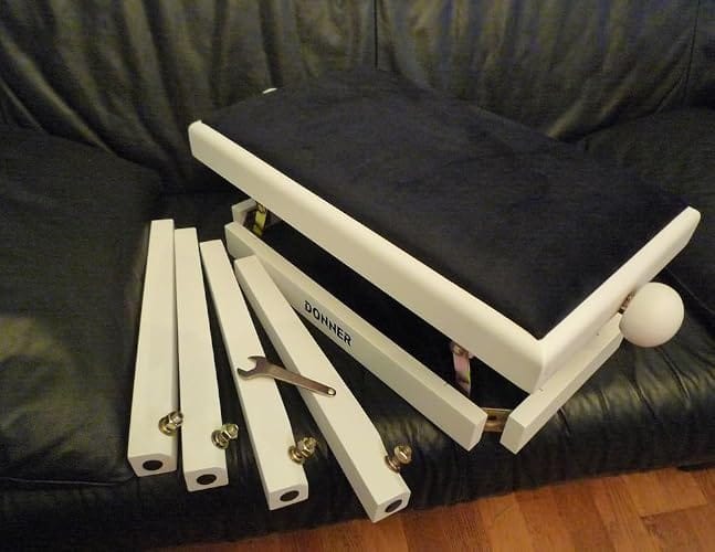 Customer photo review of Donner Klavierhocker mit verstellbarer Höhe