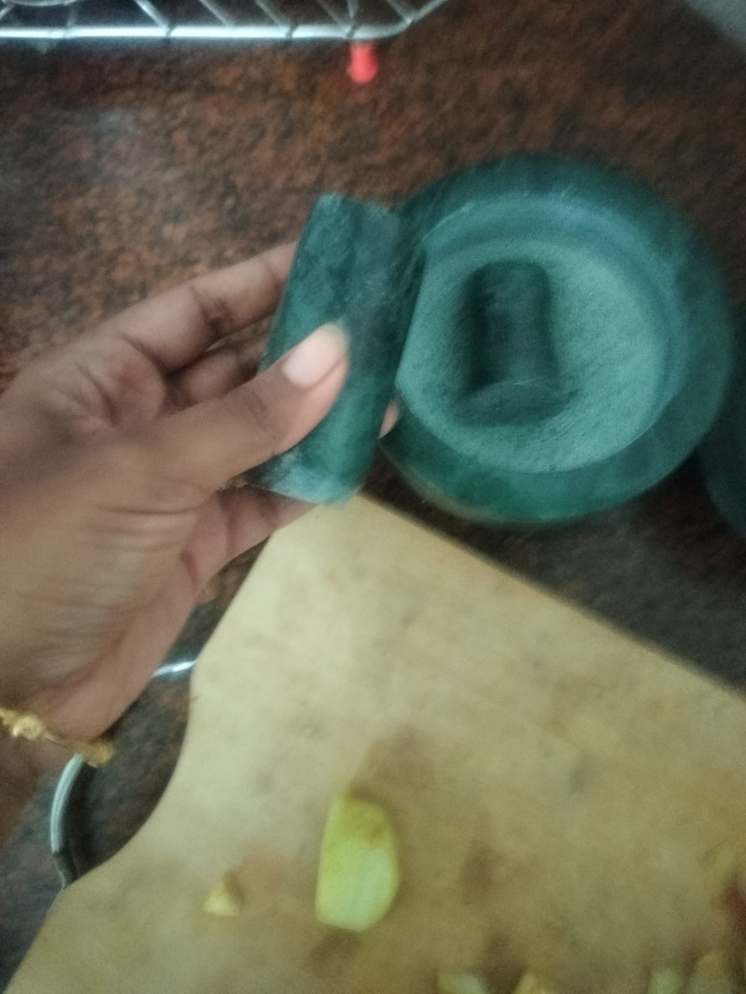 Customer photo review of Mortar and Pestle, Green - Handicraft Bazaar
