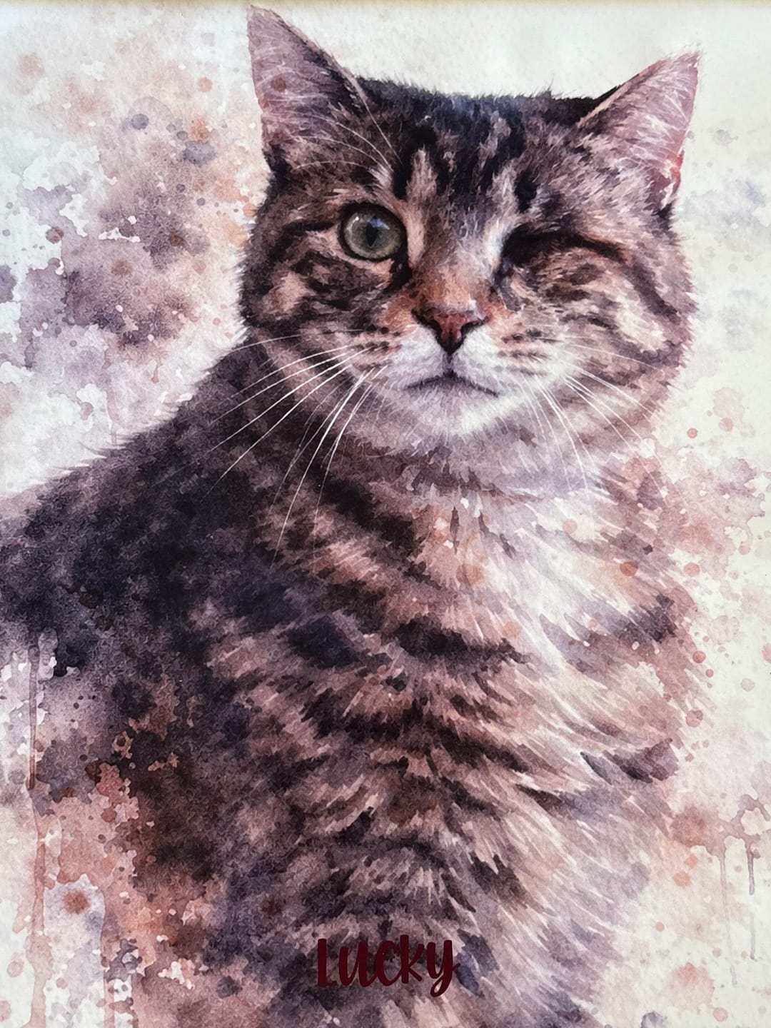 Customer photo review of Personalized Poster - Watercolor Realistic Portrait