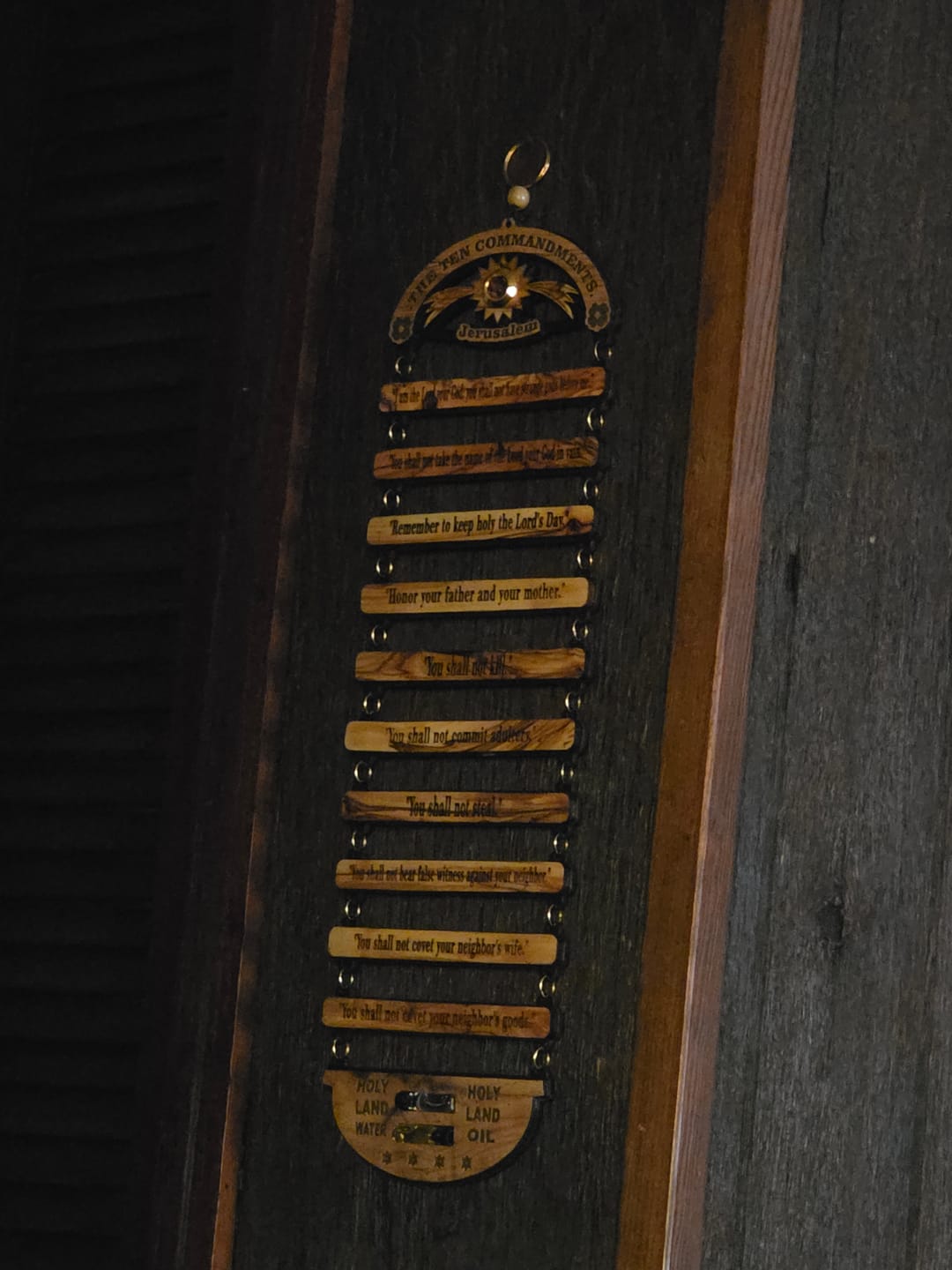 Customer photo review of Ten Commandments Wall Hanging from the Holy Land