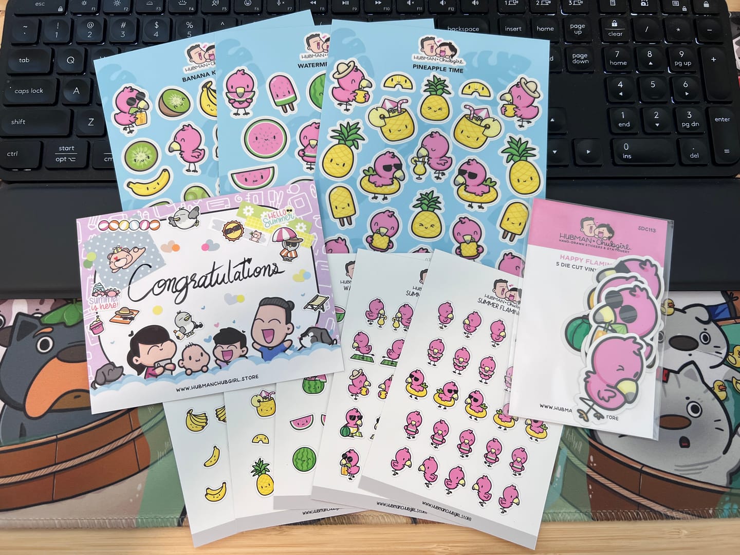 Customer photo review of Tropical Fun Sticker Set